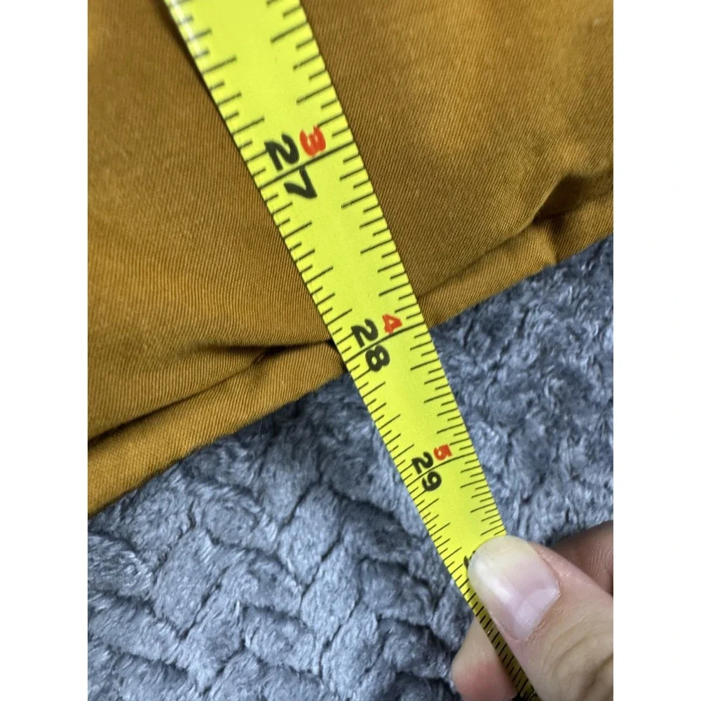 Banana Republic Puffer Vest Mens Large Ochre Brown Snap Front Mock Neck Western